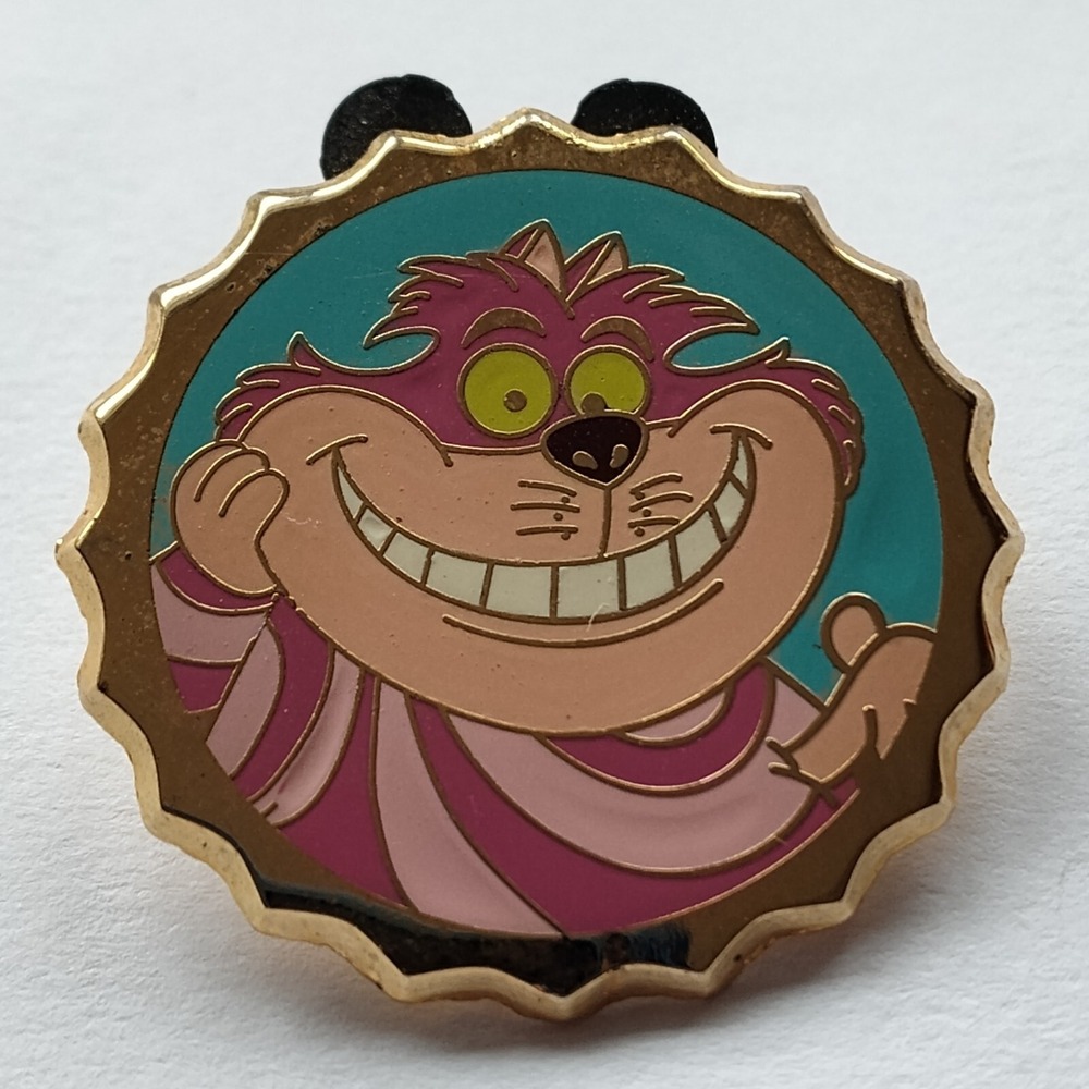 2009 limited Edition Cheshire cat Disney PIN POP BOTTLE CAP Alice In Wonderland